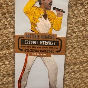 Freddie Mercury Card with Stickers - Yellow